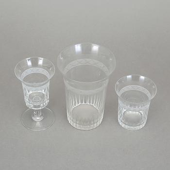 GLASSERVISDELAR, 20 st, Gerda Strömberg, Eda Glasbruk, 1930-tal.