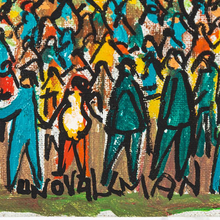 Uno Vallman, olja på duk, signerad och daterad 1981.