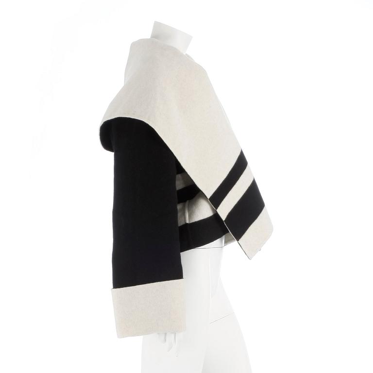 RALPH LAUREN collection, a black and white wool and cashmere jacket, size 6.