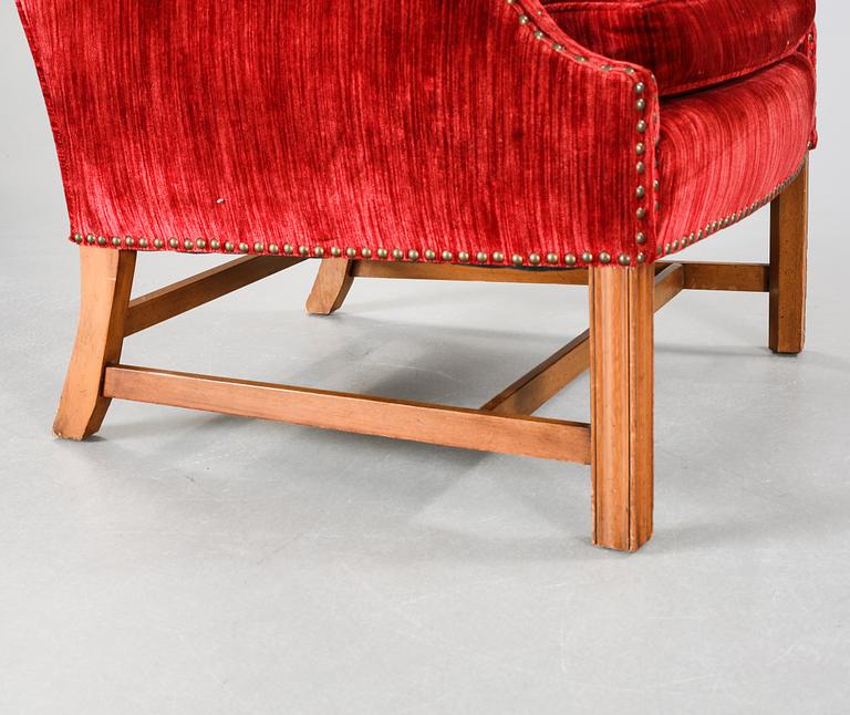 An armchair with a footrest, second half of the 20th century.