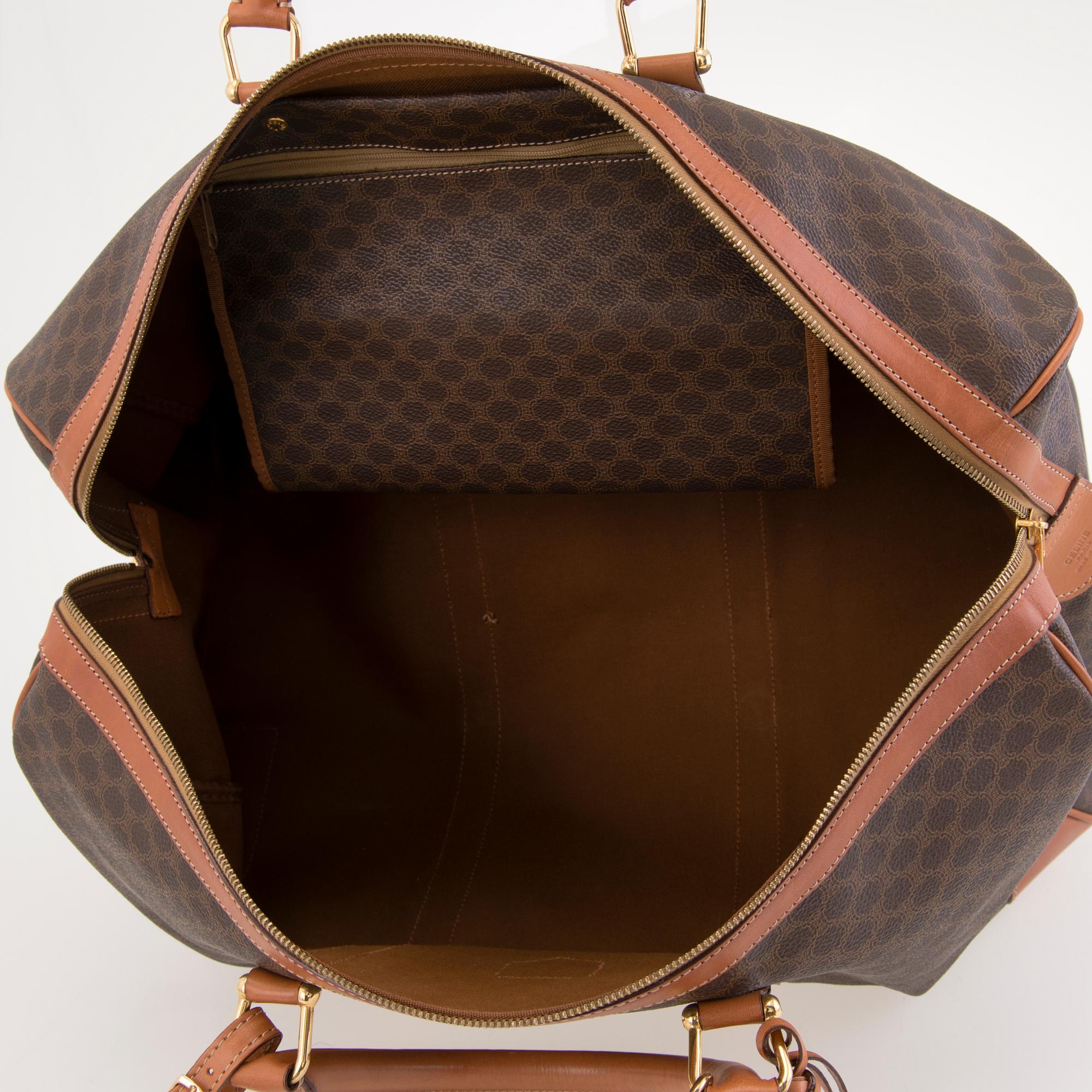 CÉLINE Vintage Macadam Duffel 50 Bag.