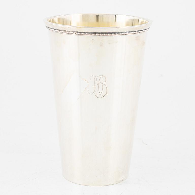 A Swedish 20th century silver vase/beaker, mark of Sven Arne Gillgren, GAB (Guldsmedsaktiebolaget), Stockholm 1967.