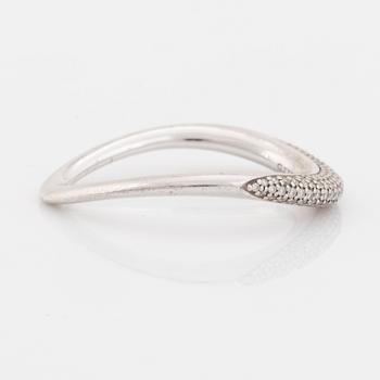 Georg Jensen, ring silver med briljantslipade diamanter.