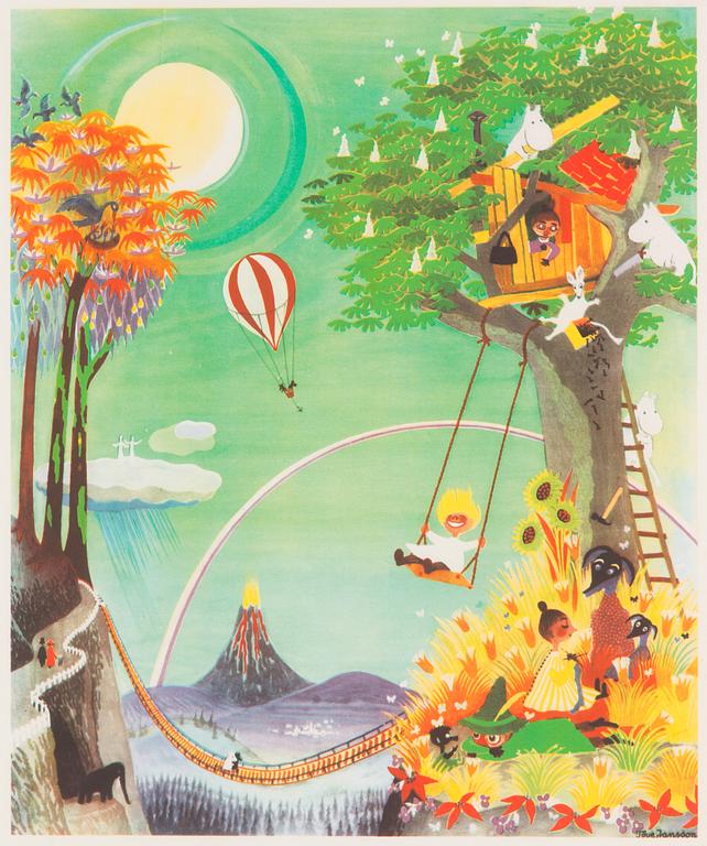 Tove Jansson, affisch "Regnbågshuset".