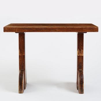 Axel Einar Hjorth, a 'Sandhamn' stained pine table, Nordiska Kompaniet, Sweden 1930s.