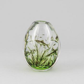Edward Hald, vas, glas, "Fiskgraal", Orrefors.