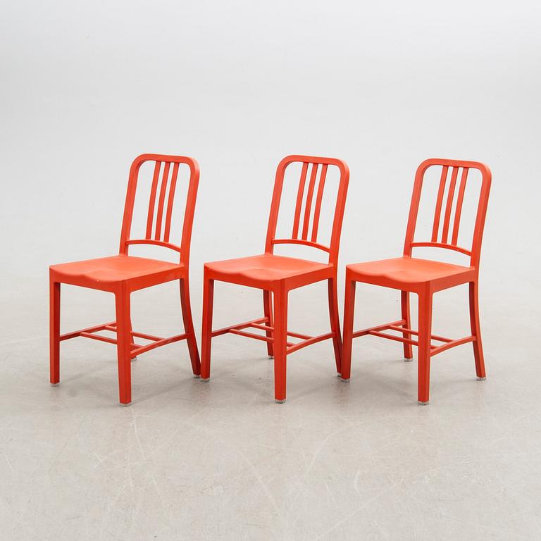 Stolar, 7 st, "111 Navy Chair", Emeco & Coca-Cola. USA 2000-tal.