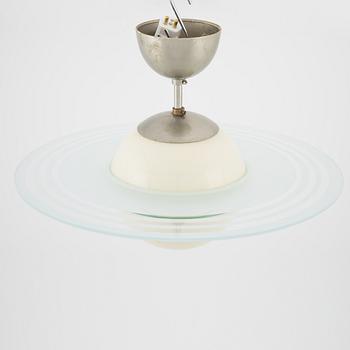 Taklampa, sk Saturnuslampa, funkis, 1930-/1940-tal.