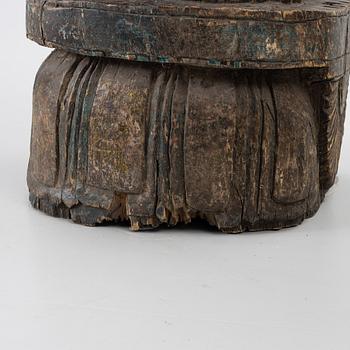 A 20th century wooden sculpture, Cambodia.