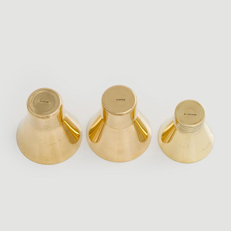 Paavo Tynell, a set of five 1930/1940s beakers made by Taito.