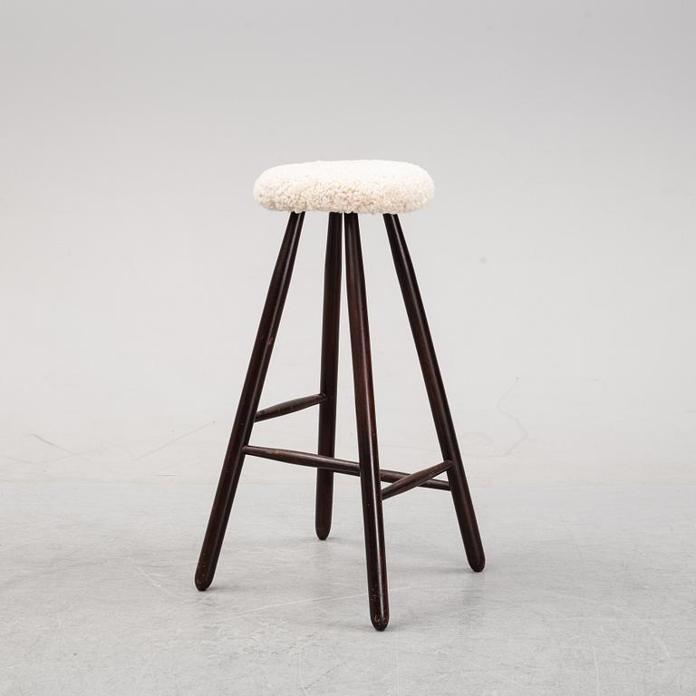 A set of three bar stools, second half of the 20th century.