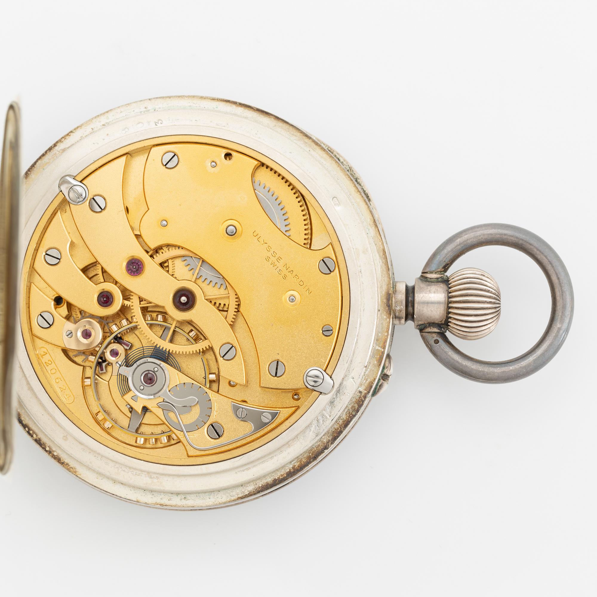 Ulysse Nardin, Le Locle, Chronometre, pocket watch, 64 mm.