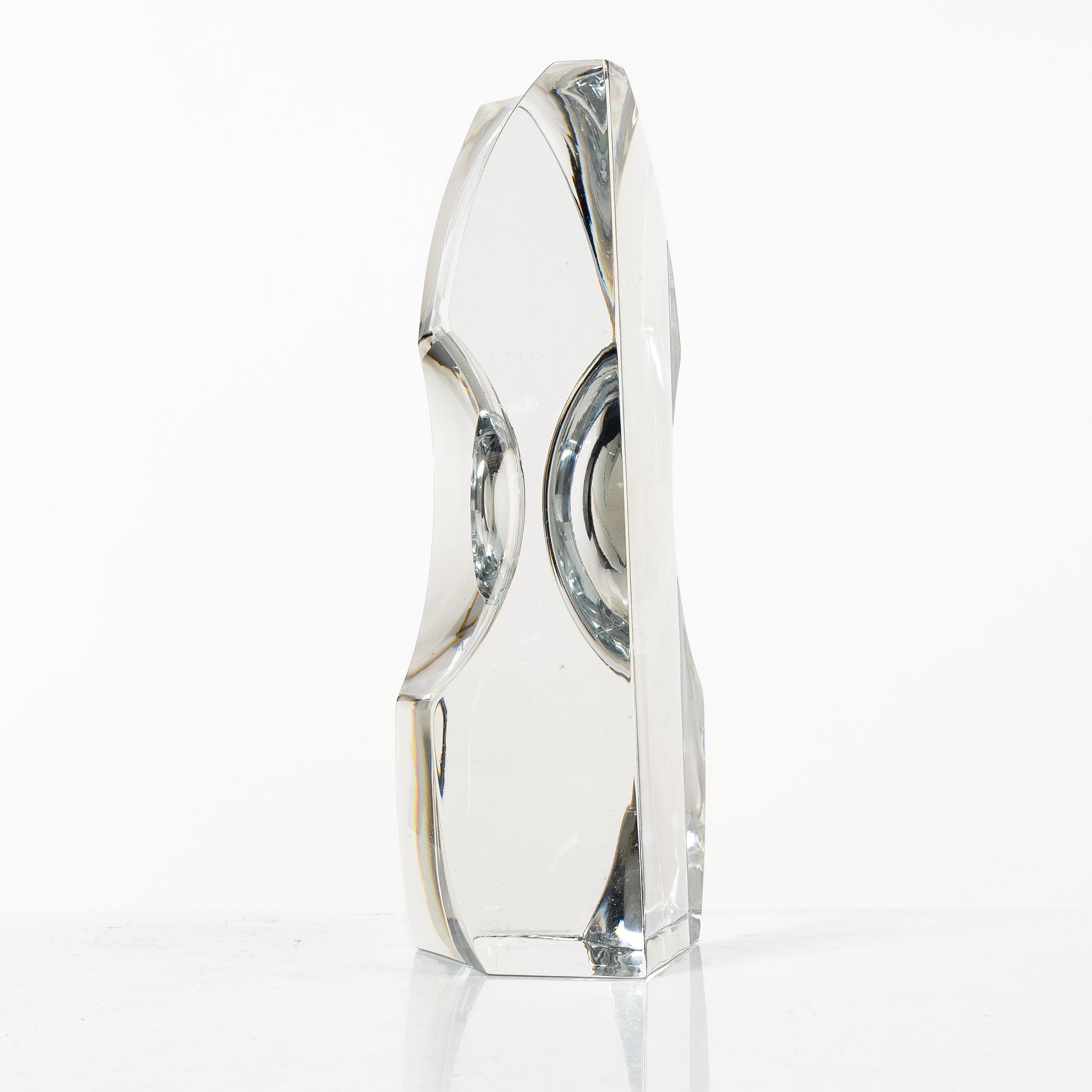 Sven Palmqvist, skulptur, signerad, Orrefors expo, 1972.