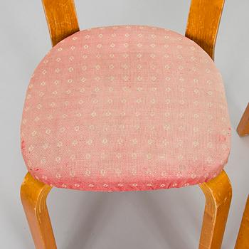 Alvar Aalto, a pair of  'A65' chairs for O.Y. Huonekalu- ja Rakennustyötehdas A.B. early 1940s.
