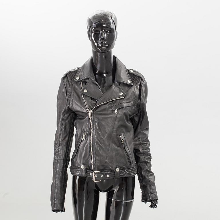 BALMAIN, skinnjacka, obs! liten storlek 46.