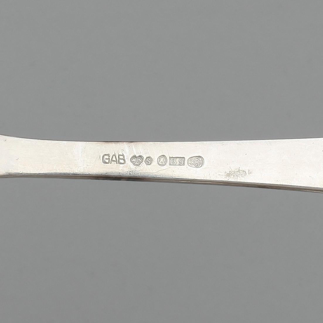 BESTICKSSERVIS, 130 delar, silver, "Rosenholm", GAB, Stockholm mestadels 1920-40 tal. 4466 gram (Tot vikt, inkl.knivar).