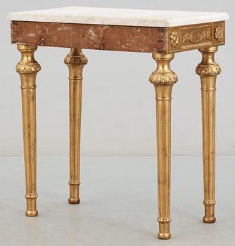 A late Gustavian late 18th century console table.