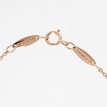 Tiffany & Co, Elsa Peretti, halsband, "Diamonds by the Yard", 18K guld med en briljantslipad diamant.