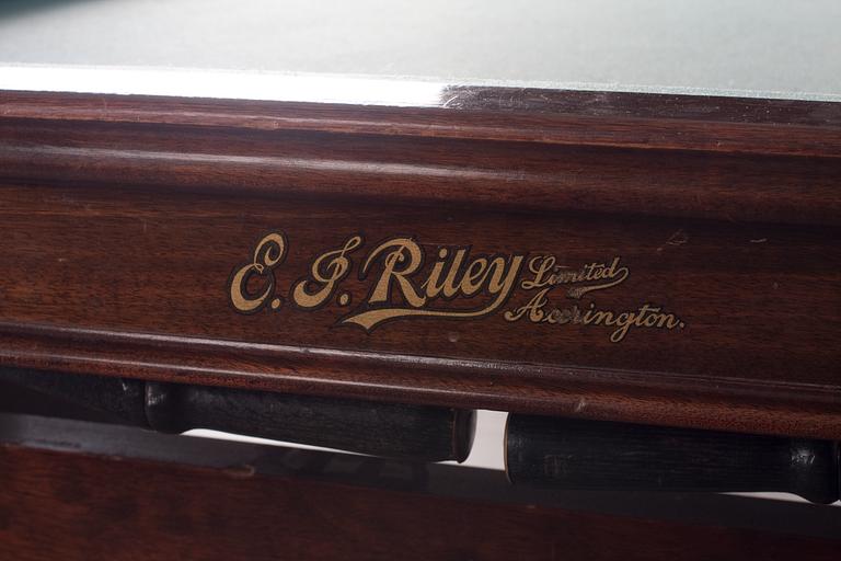 An early 20th cent english mahogny billiards table.