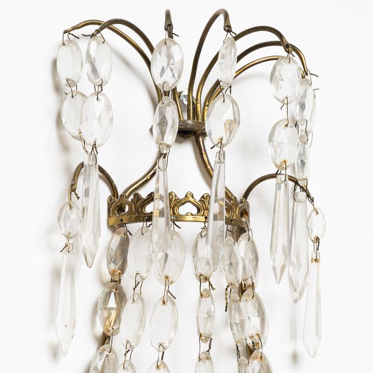 A pair of Empire style wall sconces, mid-20th Century.