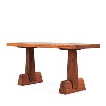 An Axel Einar Hjorth stained pine library / console table, Nordiska Kompaniet, 1930's.