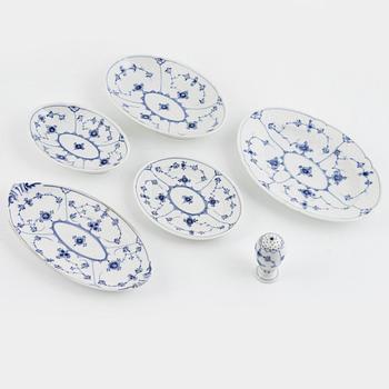 Bing & Gröndahl and Royal Copenhagen, a 99-piece porcelain dinner service, 'Musselmalet', Denmark.