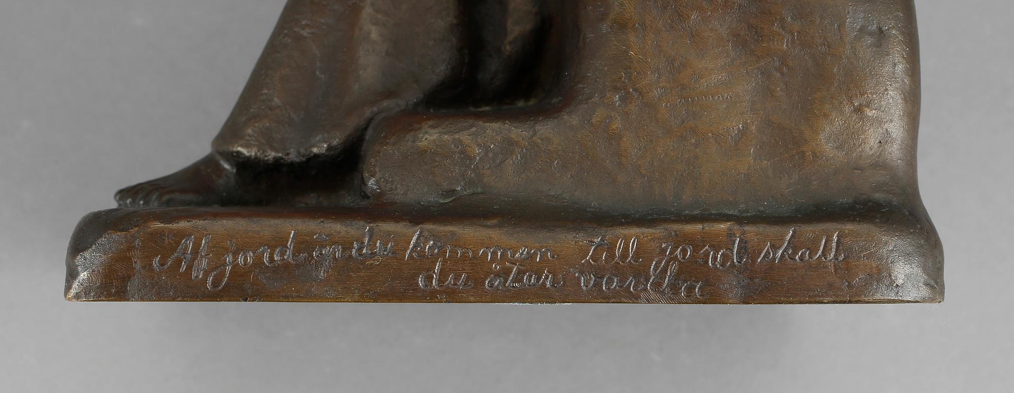 JOHANNES COLLIN, skulptur, brons, sign o dat 1912.
