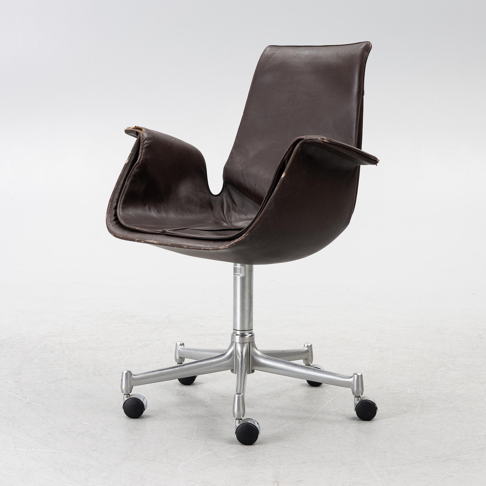 Preben Fabricius & Jørgen Kastholm, Desk chair, "Tulip", for Alfred Kill, Germany 1960s/70s.