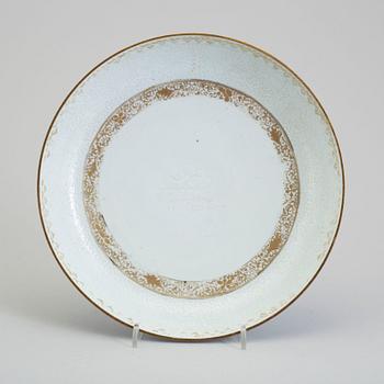 A 'bianco sopra bianco' dish, Qing dynasty, Qianlong (1736-95).