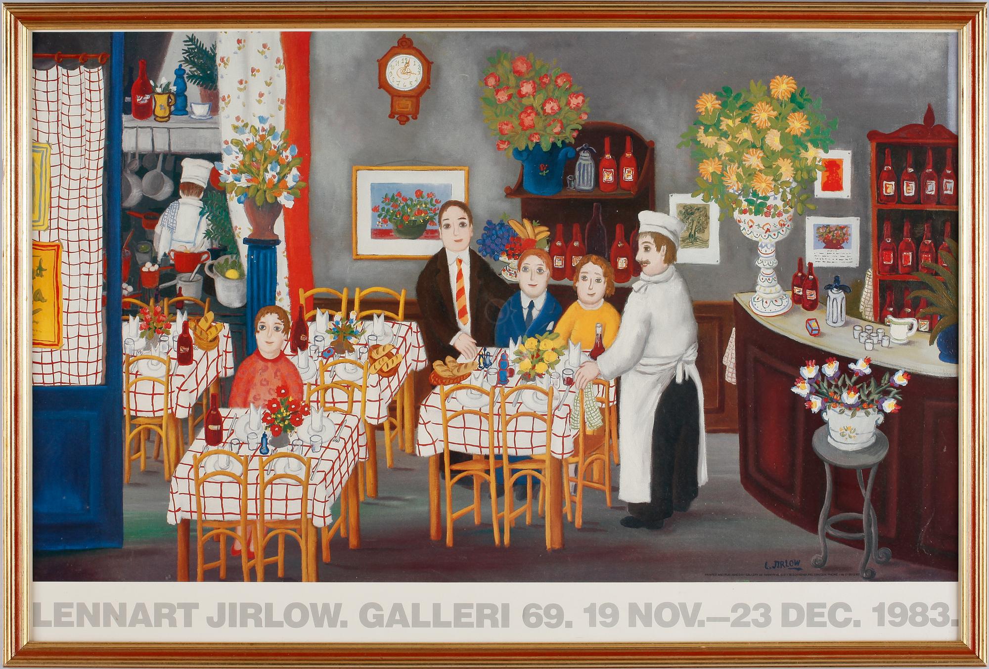 UTSTÄLLNINGSAFFISCH. Lennart Jirlow, Galleri 69, 1983.