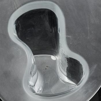 A glass vase designed by Timo Serpaneva signed and dated 1993 for Ittala.