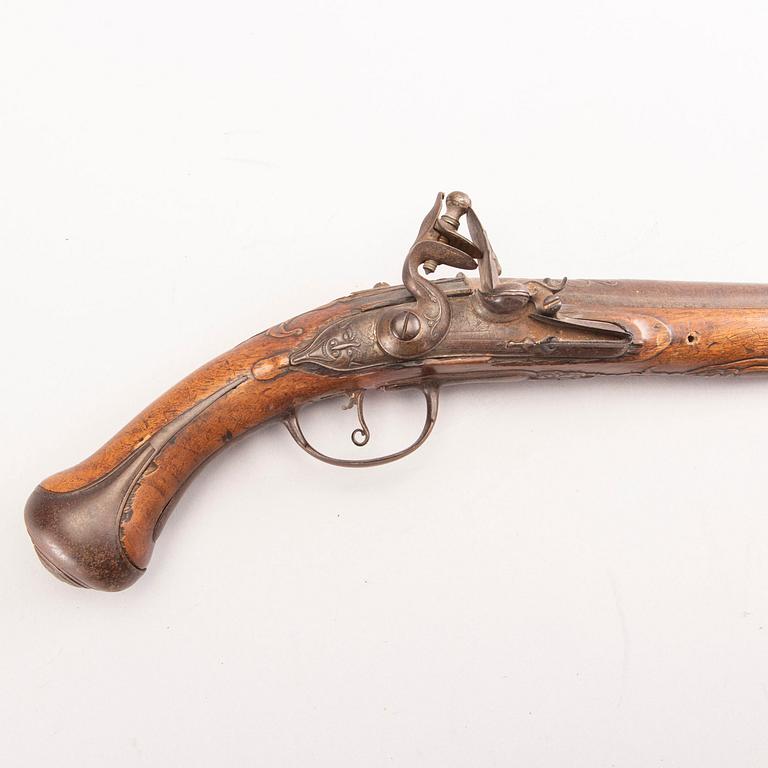A Pierre Formentin flintlock pistol, 18th Century latter part.