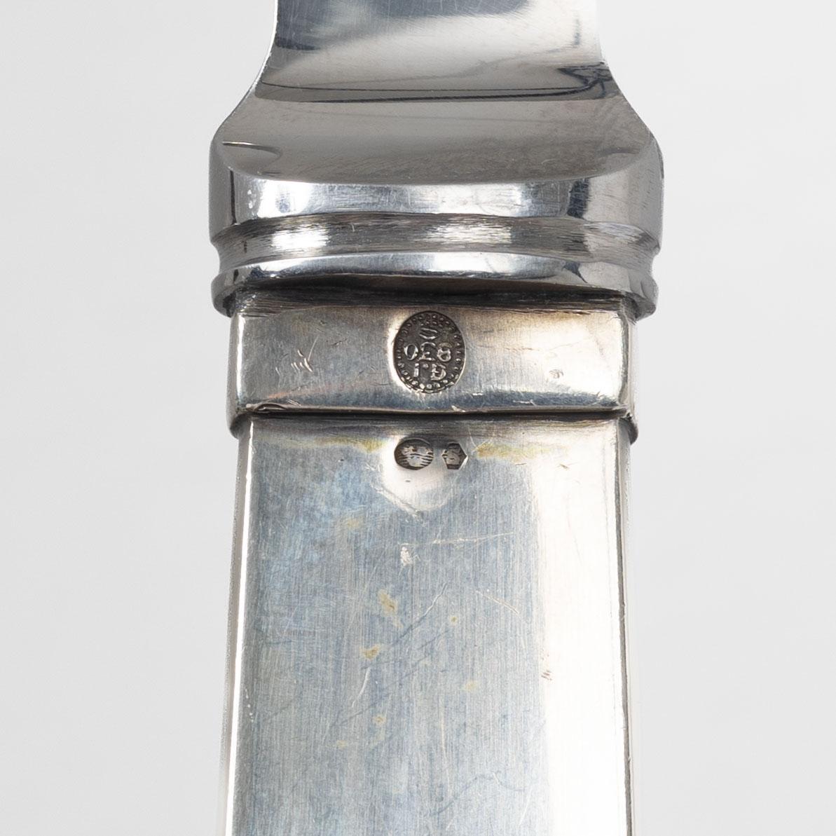 Georg Jensen, A silver 'Pyramid' fish knife, silver, Denmark, 1925–1932.