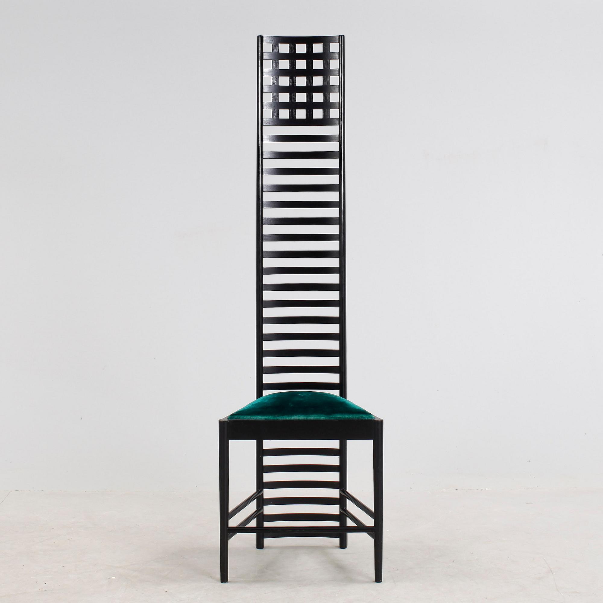 STOL "Hill House", Charles Rennie Mackintosh för Cassina, Italien, 1960-tal.