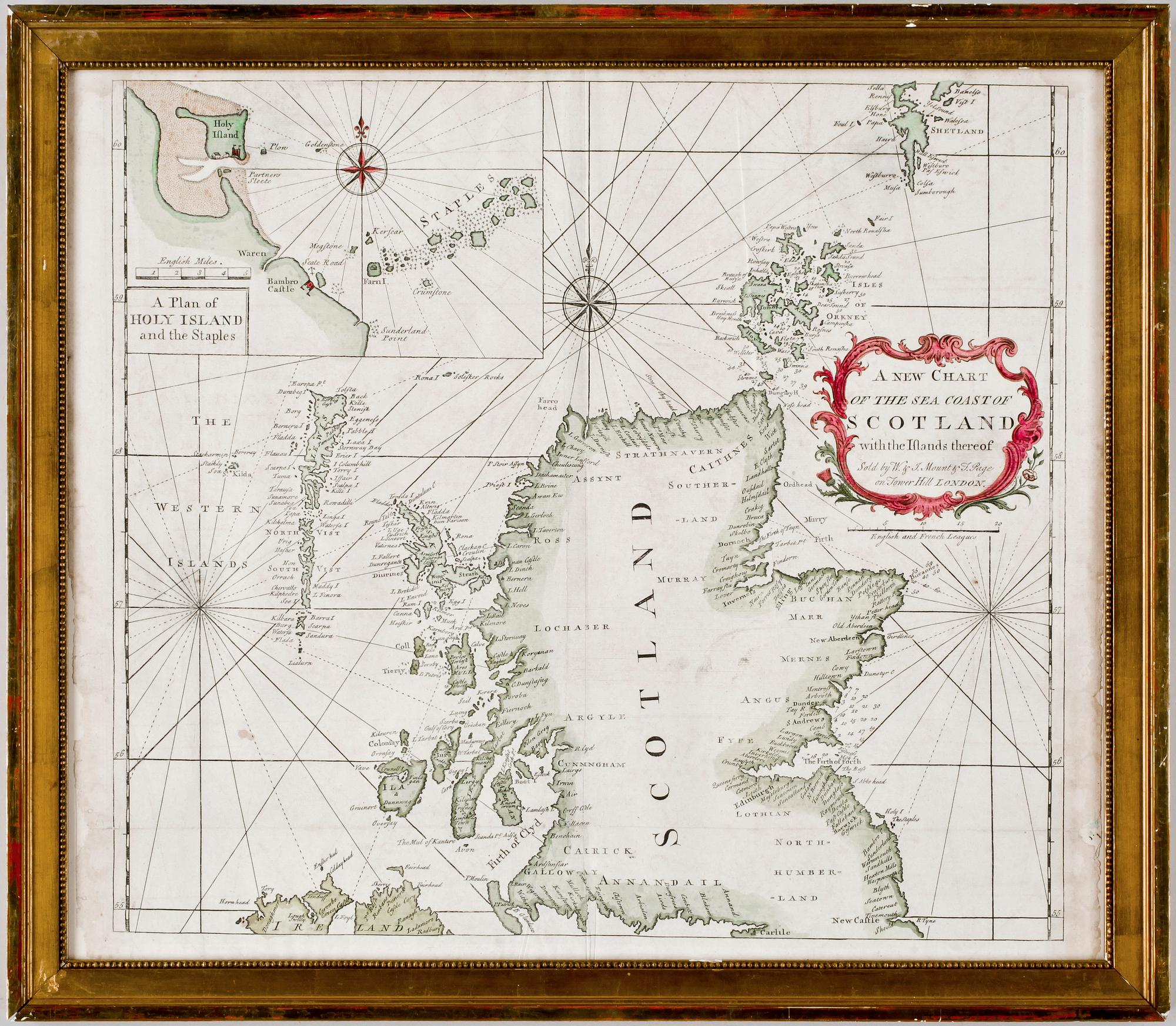 KARTA, etsning, 1750-tal.