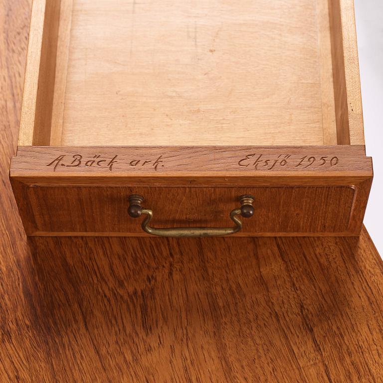 Axel Bäck, a Swedish Modern mahogany veneered sideboard, Eksjö Möbelfabrik, Sweden 1950, signed.