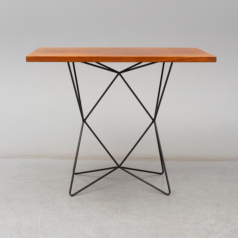 BENGT JOHAN GULLBERG, 'A2/Triple height table', steel and teak veneer, designed c.1952.