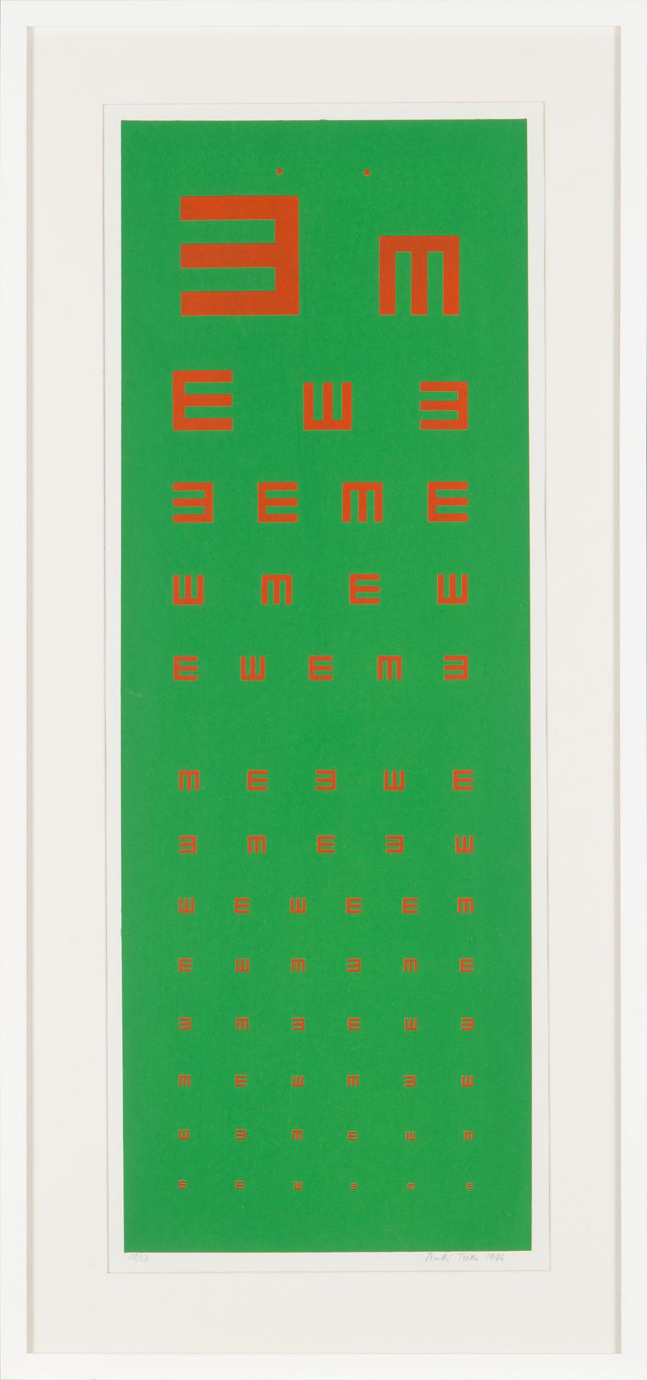 Pentti Tulla, serigrafi, signerad och daterad 1986, numrerad 29/50.