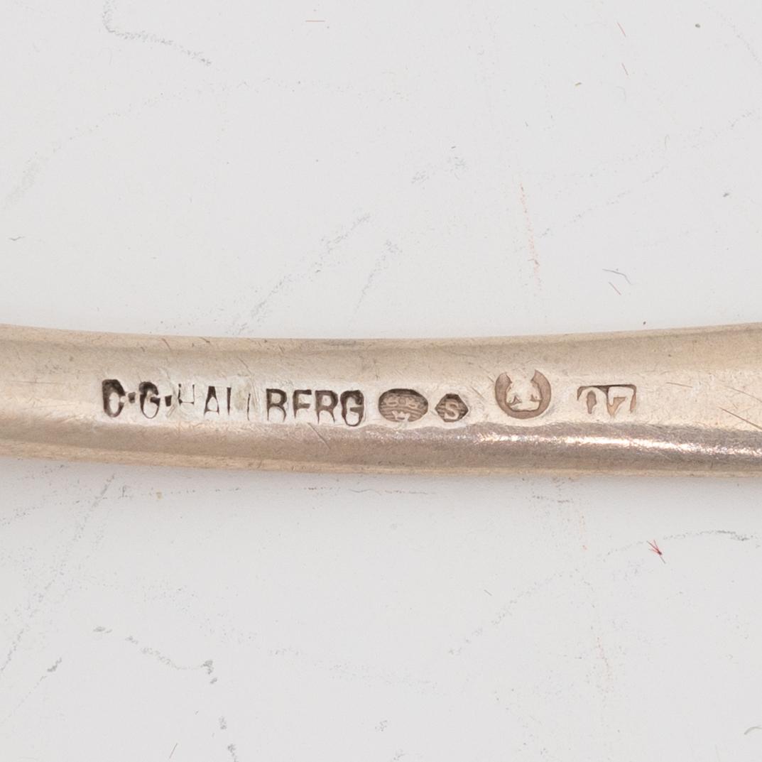 Cutlery, 58 pieces, silver, “Gammel fransk”, Sweden, including Johan Petter Ernander, Uppsala, 1832.