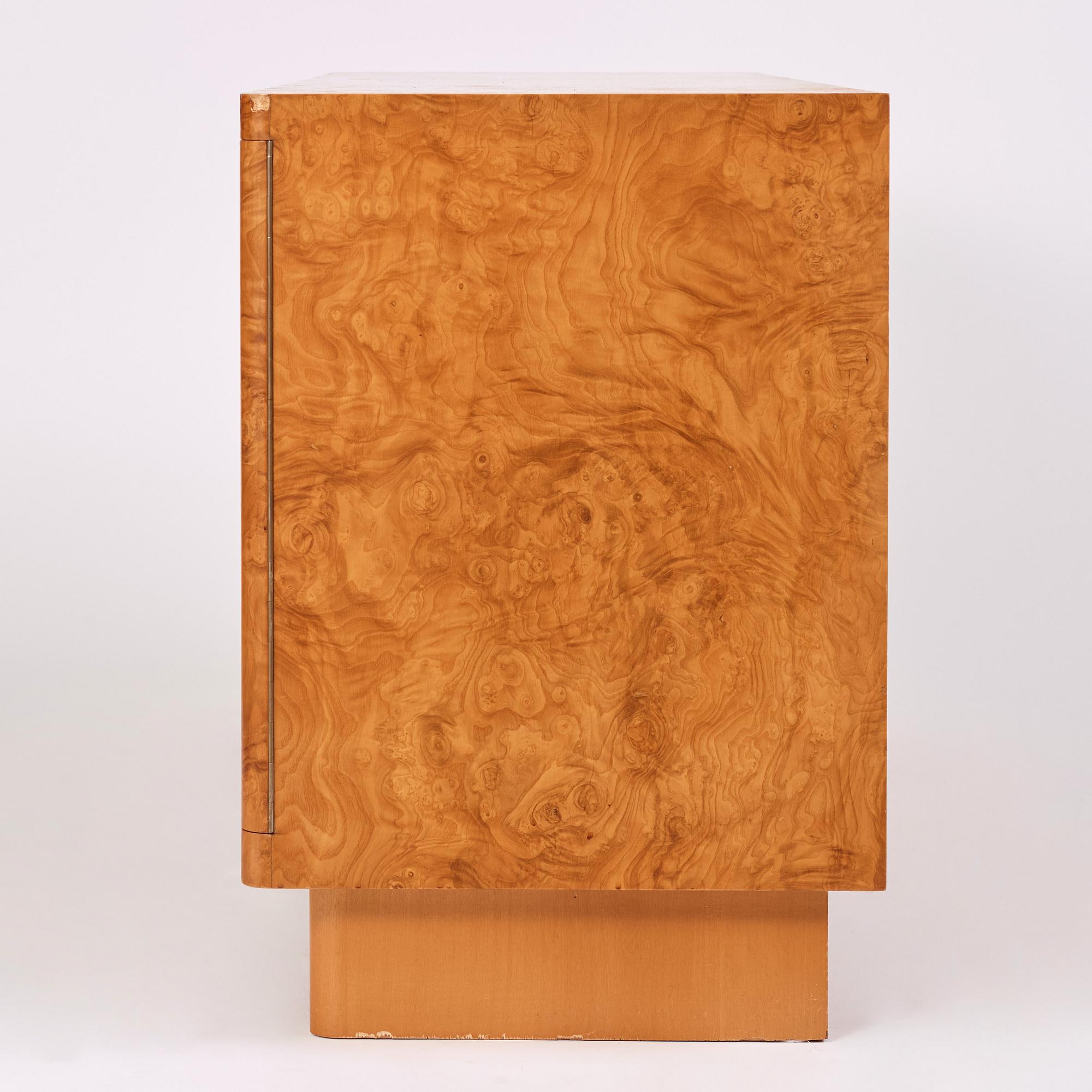 Axel Einar Hjorth, an olive ash wood and maple sideboard, 'Birka', Nordiska Kompaniet, Sweden ca 1935.