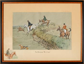 three hand coloured litograph, signed in the print, published by Mef Fores 41 Piccadilly London W.