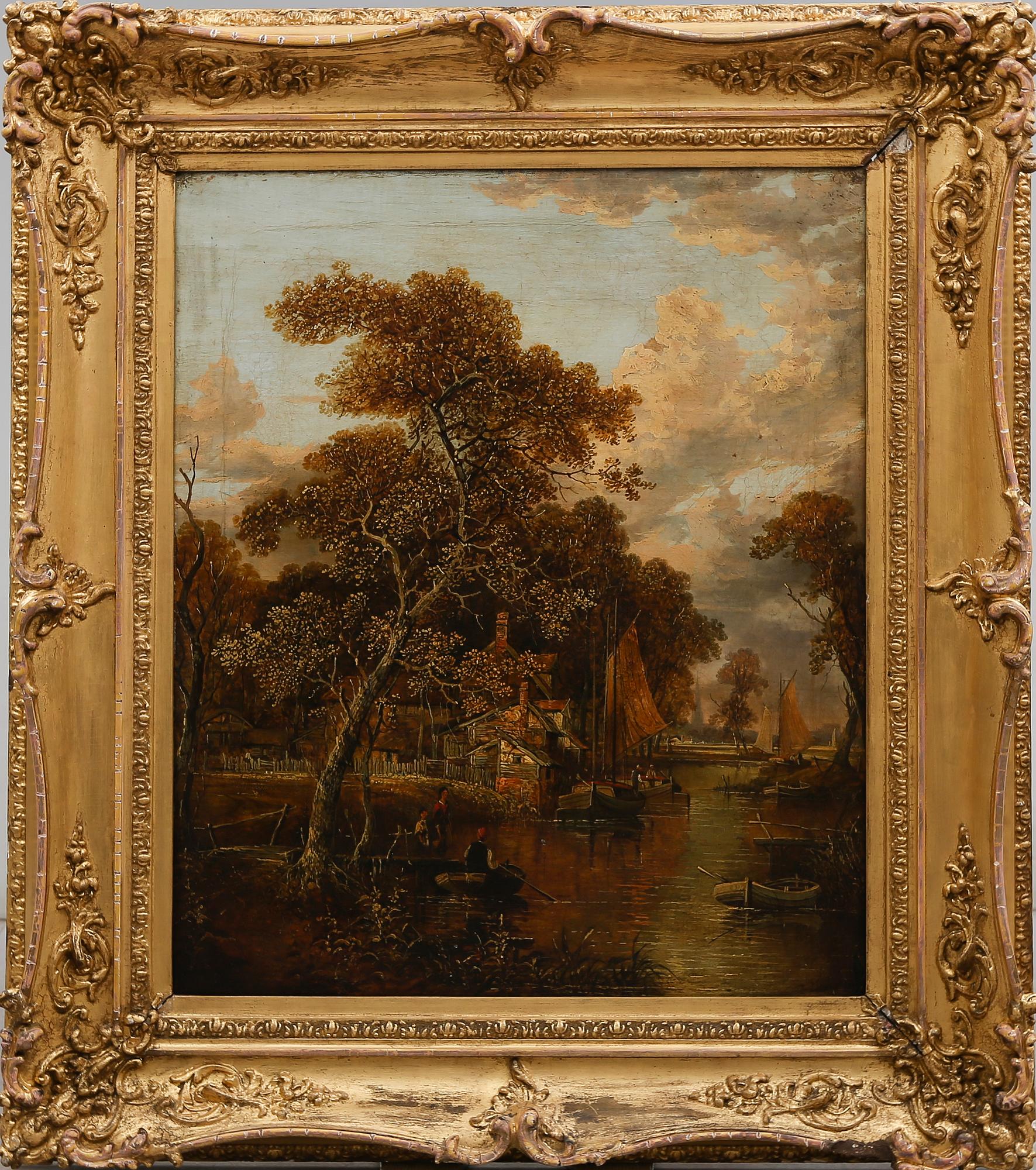 OKÄND KONSTNÄR, olja på duk, England, 1800-tal.