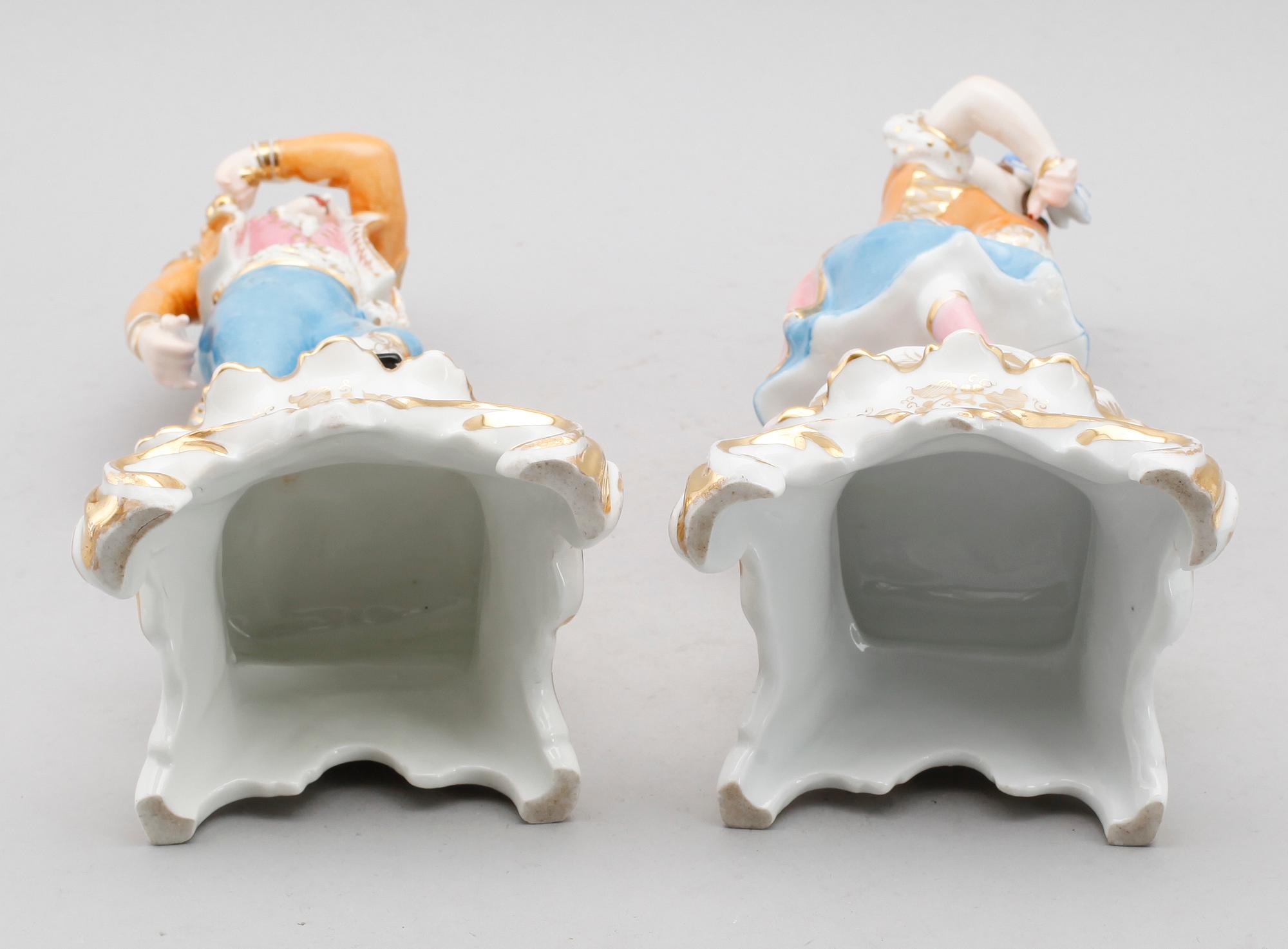 FIGURER, 1 par, porslin, 1800-talets andra hälft.