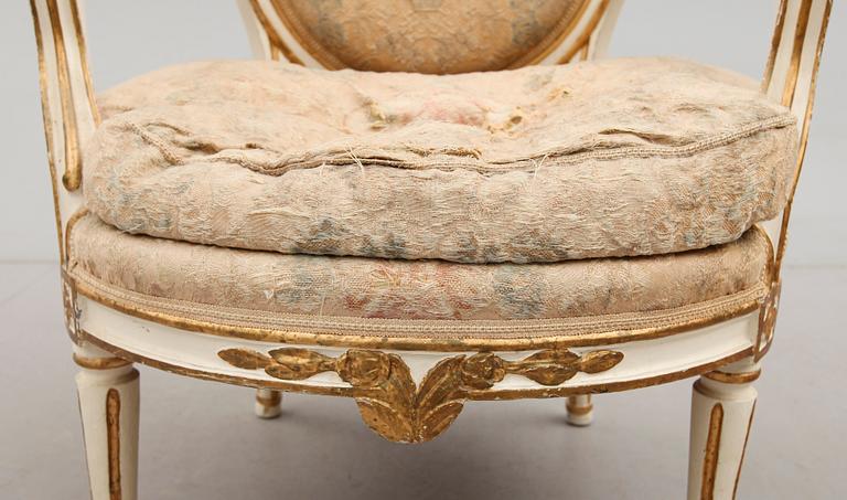 KARMSTOL, gustaviansk, 1700-talets slut.