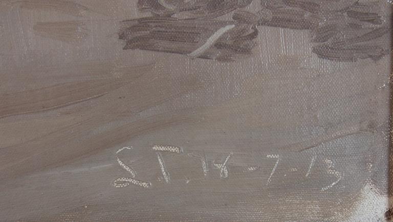 TUXEN, LAURITZ, oljemålning, kustmotiv, sign o dat.