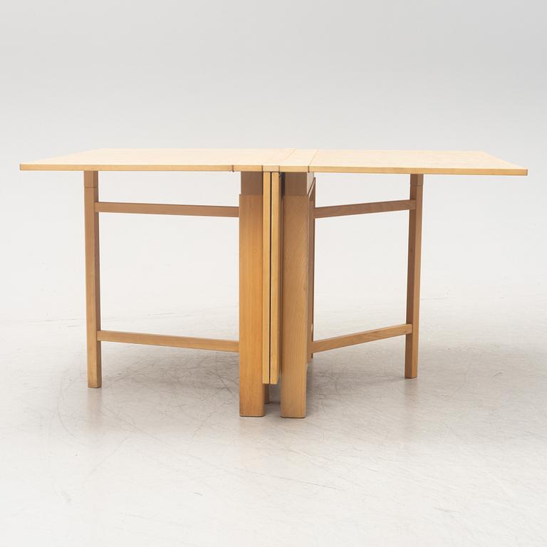 Bruno Mathsson, a 'Maria Flap' burr birch dining table, Dux.