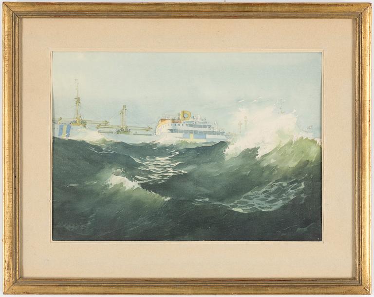 CARL EVERS, a watercolour, signed.