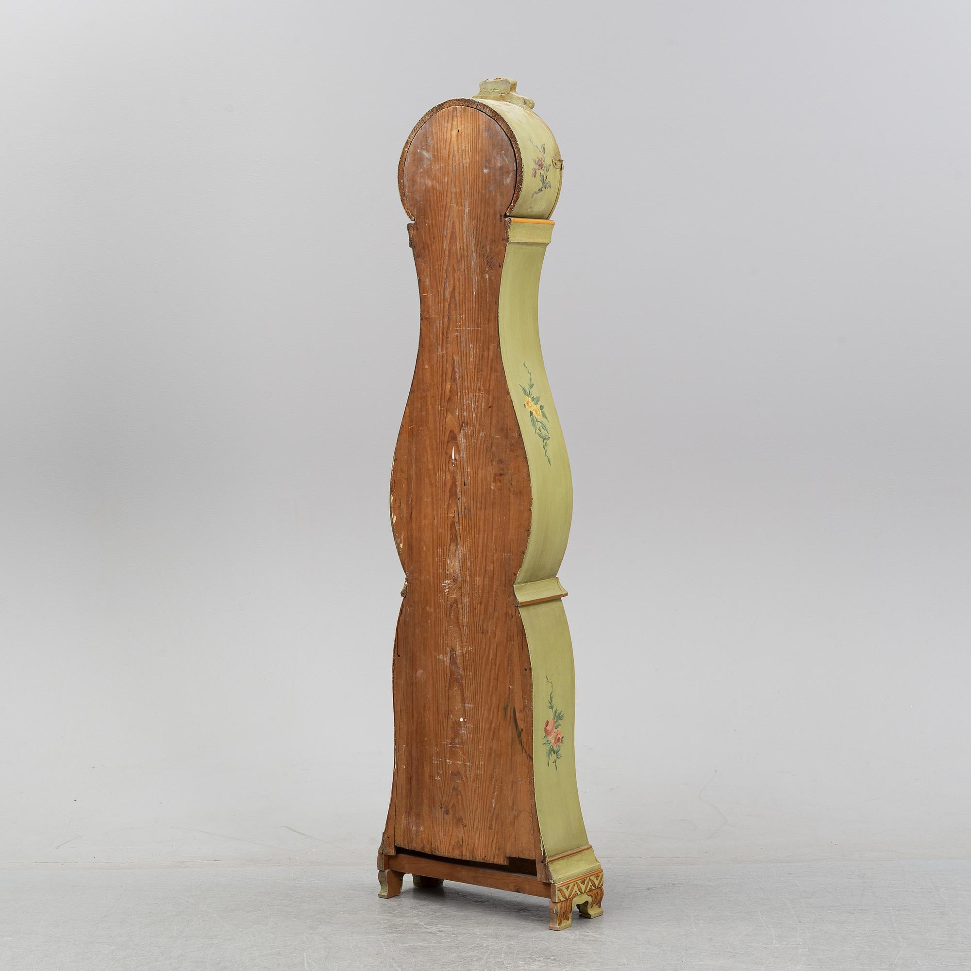 A Swedish longcase clock, first half of the 19th century.
