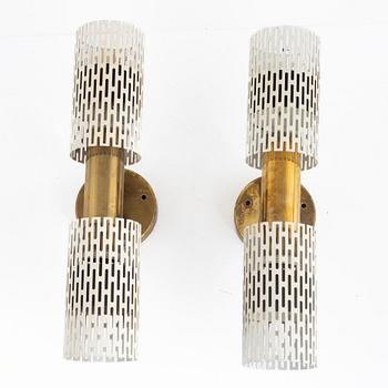 Harald Notini, wall lamps, a pair, model "11262", Böhlmarks, 1940s/1950s.