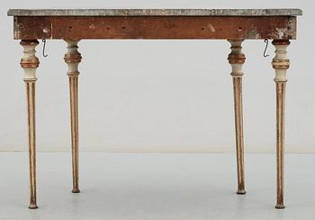 A Gustavian late 18th century console table.